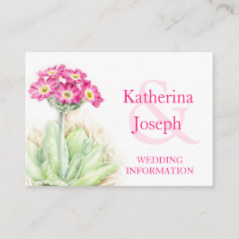 Cartão de informação de casamento para a arte de p