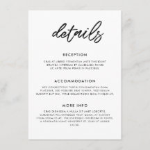 Cartão de informação de convidado para casamento d