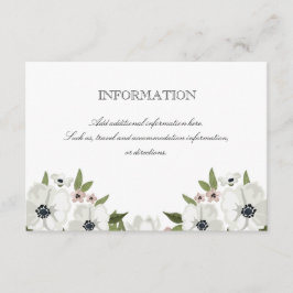 Cartão de informação flexível e agradável