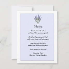 Cartão de Informação/Menu Lavanda