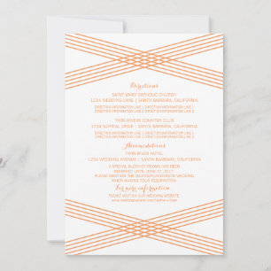 Cartão de Informação Orange Modern Deco