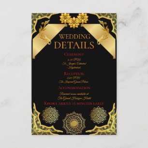 Cartão de Informação Ornamentado Elegante