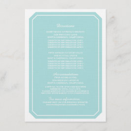 Cartão de Informação Simplesmente Elegante