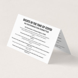 Cartão de Informação sobre Direitos Humanos "Sem D