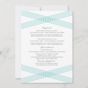 Cartão de Informação Turquesa Moderno Deco