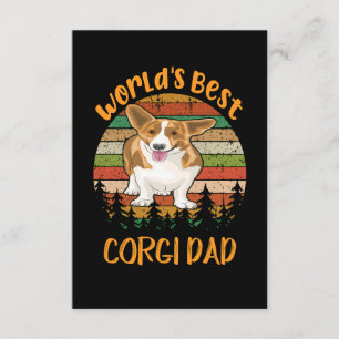 Cartão De Informações 1 Melhor Pai Corgi do Mundo