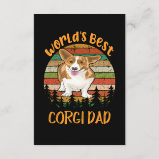 Cartão De Informações 1 Melhor Pai Corgi do Mundo