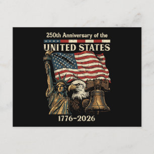 Cartão De Informações 250º Aniversário dos Estados Unidos 250 Anos 4º de