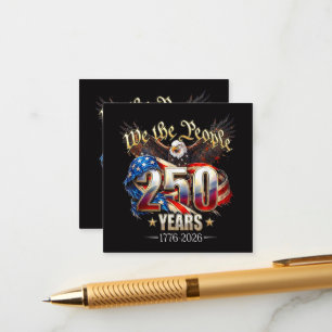Cartão De Informações 250 Anos American 250º Aniversário 4 de Julho