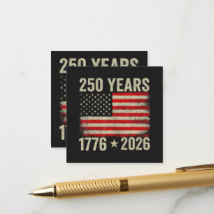 Cartão De Informações 250 Anos Bandeira Americana 1776-2026