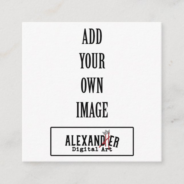 Cartão De Informações 2,5x2,5" Etiqueta ou (Frente)