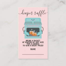 Cartão De Informações 2 Bolinhos na Fralda do forno Raffle