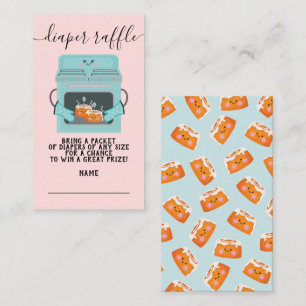 Cartão De Informações 2 Bolinhos na Fralda do forno Raffle