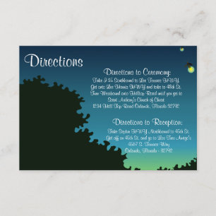 Cartão De Informações 3,5 x 5 - Fireflies de placa de direção em Jars Ma