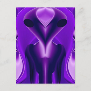 Cartão De Informações 3D Sonhos Roxos Arco-Íris, Alienígena