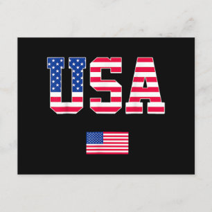 Cartão De Informações 4 de julho Camisa EUA Bandeira Americana Patriótic