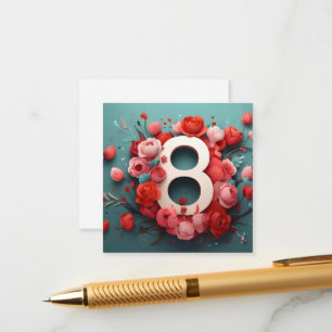 Cartão De Informações 8 de design de março