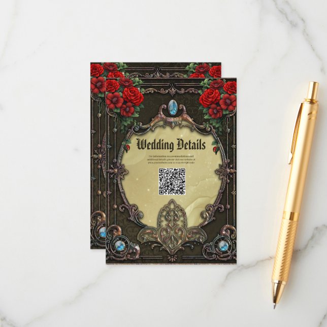 Cartão De Informações A armação ostenta um design opulente (Frente/Verso In Situ)