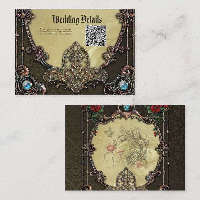 Cartão De Informações A armação ostenta um design opulente (Frente/Verso)