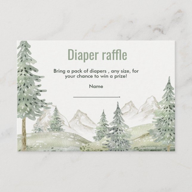 Cartão De Informações A aventura da floresta inicia o chá de fraldas (Frente)