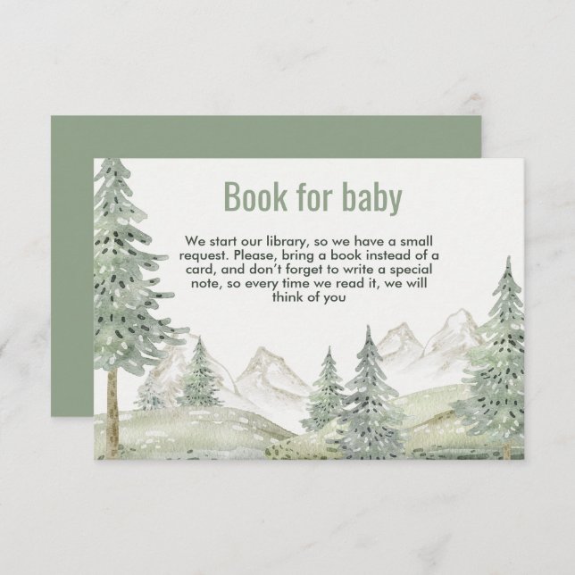 Cartão De Informações A aventura da floresta inicia o chá de fraldas (Frente/Verso)