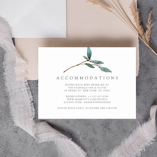 Cartão De Informações A Coleção de Casamentos Botanical Bliss (Criador carregado)