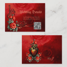 Cartão De Informações A elegância gótica do coração