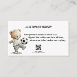 Cartão De Informações A Little All-Star Baby Shower Registry Card