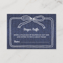 Cartão De Informações A Little Blue Jean Baby Denim Boy Baby Shower 