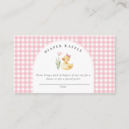 Cartão De Informações A Little Duckling is on the Way Bow Baby Shower 