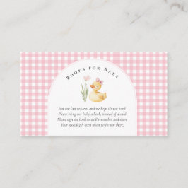 Cartão De Informações A Little Duckling is on the Way Bow Baby Shower 