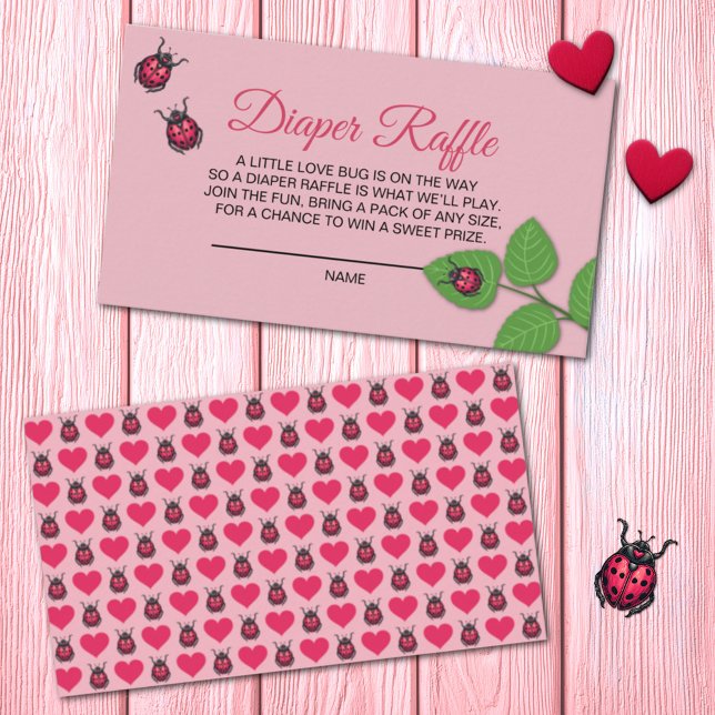 Cartão De Informações A Little Love Bug Ladybug Diaper Raffle (Criador carregado)