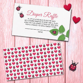 Cartão De Informações A Little Love Bug Ladybug Diaper Raffle