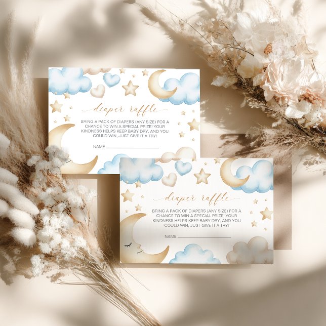 Cartão De Informações A little piece of heaven baby shower diaper raffle (a little piece of heaven is on the way diaper raffle card)