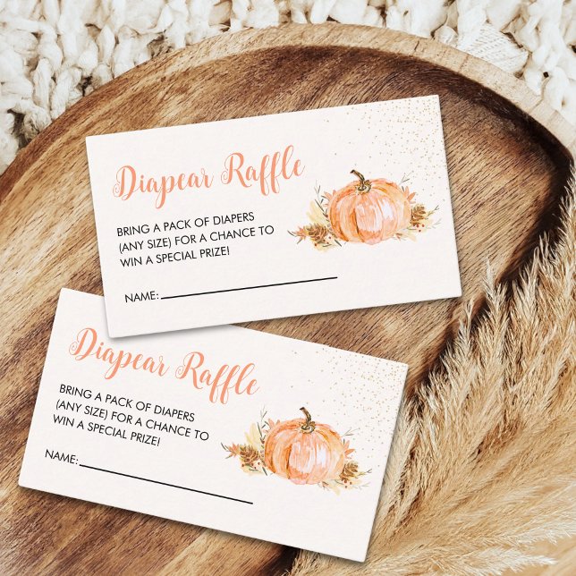 Cartão De Informações a Little Pumpkin is on the Way, Baby Shower (Criador carregado)