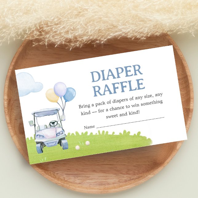 Cartão De Informações A Little Putter Golf Baby Shower Diaper Raffle (Golf A Little Putter Baby Shower Diaper Raffle)