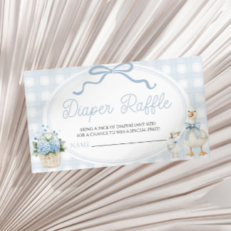 Cartão De Informações A Little Silly Goose Baby Shower Diaper Raffle