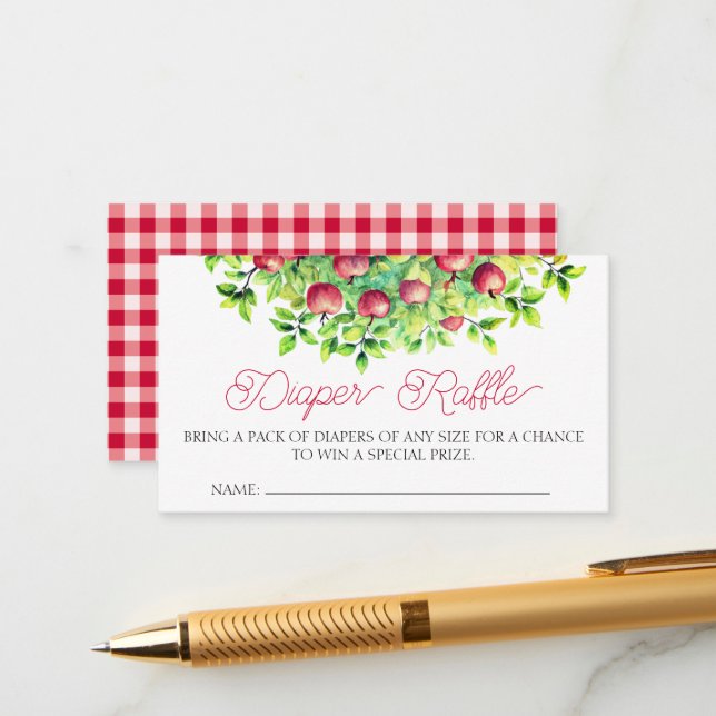 Cartão De Informações A Maçã de Nossa Fralda de Ação de Graças Raffle (Frente/Verso In Situ)