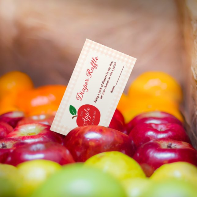 Cartão De Informações A Maçã De Nossa Fralda De Olho Raffle (Criador carregado)