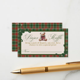 Cartão De Informações A Merry Little Baby Shower Teddy Bear Christmas