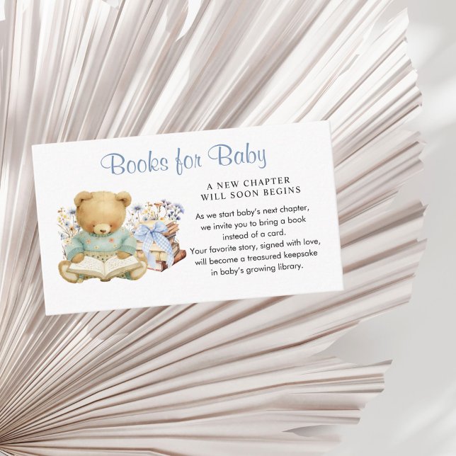 Cartão De Informações A New Chapter Begin Cute Bear Books for Baby (A new Chapter will soon begin Bear Books for baby insert card)