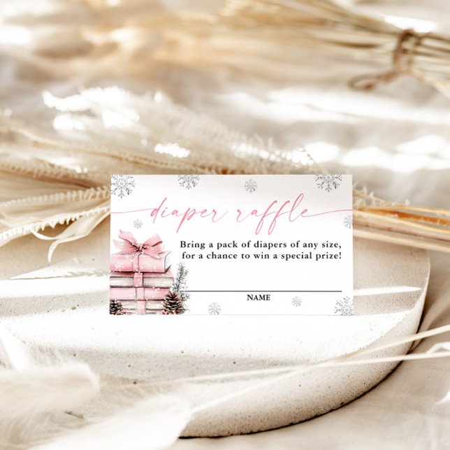 Cartão De Informações A New Chapter Begins Baby Shower, Diaper Raffle (Criador carregado)