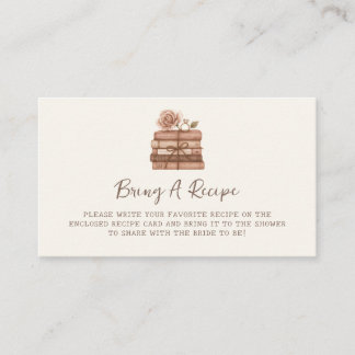 Cartão De Informações A New Chapter Bridal Shower Recipe