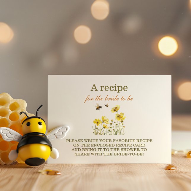 Cartão De Informações A noiva que vai receber chá floral (Criador carregado)