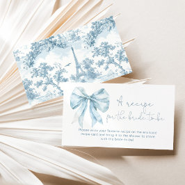 Cartão De Informações A receita do arco francês azul-poeirento para a no