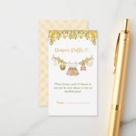 Cartão De Informações A Sweet Little One Lemon Citrus Baby Shower