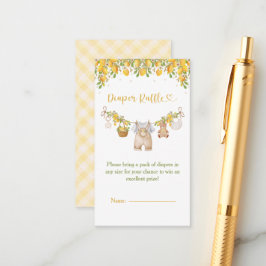 Cartão De Informações A Sweet Little One Lemon Citrus Baby Shower