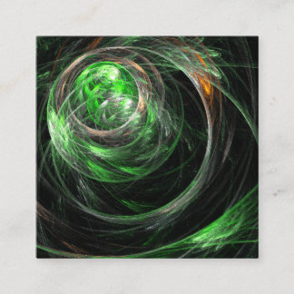 Cartão De Informações À volta da Abstrato de Arte Verde Mundial