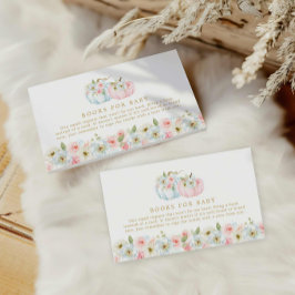 Cartão De Informações Abaixar Abóbora Gênero Revelar Livros para Bebê