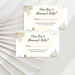 Cartão De Informações Abelha floral, qual é o tamanho da placa do compar